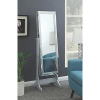 Coaster Furniture 902779 Jewelry Cheval Mirror with Crystal Trim Silver